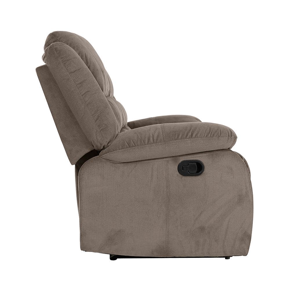 Jarita Chocolate Brown Microfiber Reclining Loveseat