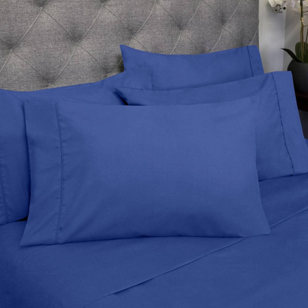 Sweet Home Collection 1500 Supreme Series 6Piece Royal Solid Color