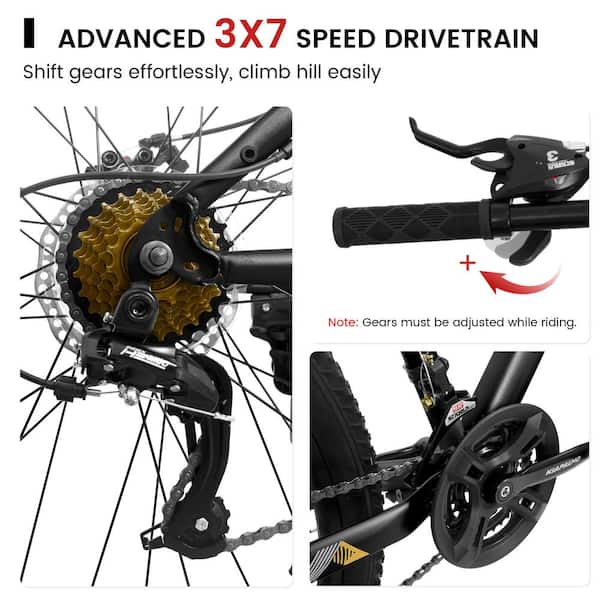Huluwat 26 in. Adult High-Carbon Steel Frame 21-Speed