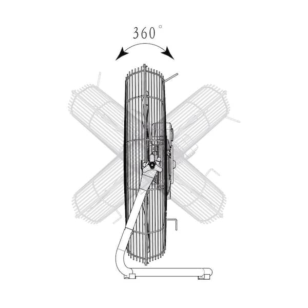 Lasko High Velocity 20 in. 3 Speed Metallic Floor Fan with