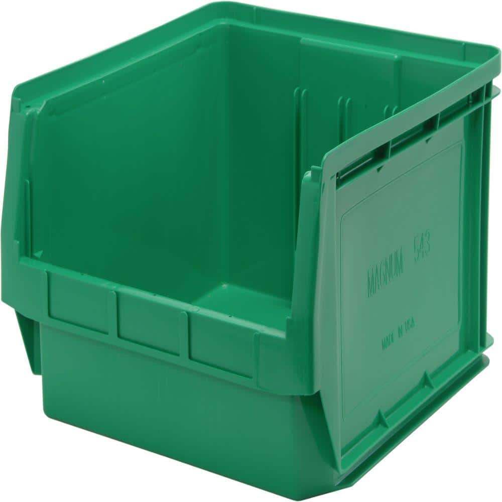 QUANTUM STORAGE SYSTEMS Magnum 19-Gal. Storage Tote in Green (1-Pack)