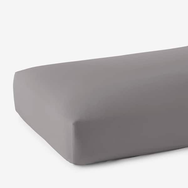 Legends Hotel Silver 450-Thread Count Wrinkle-Free Supima Cotton Sateen Full Fitted Sheet