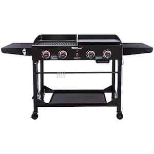 Nexgrill Daytona 4-Burner Propane Gas Grill 36 in. Flat Top Griddle in  Black with Stainless Steel Lid 720-1058 - The Home Depot