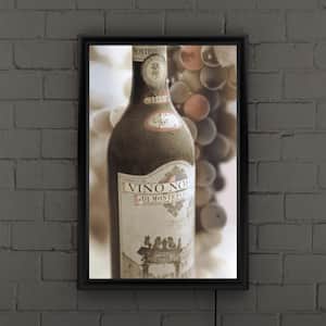 "Montepulciano Vineyard #1" by Alan Blaustei Framed with LED Light Still life Drink Wall Art 24 in. x 16 in.