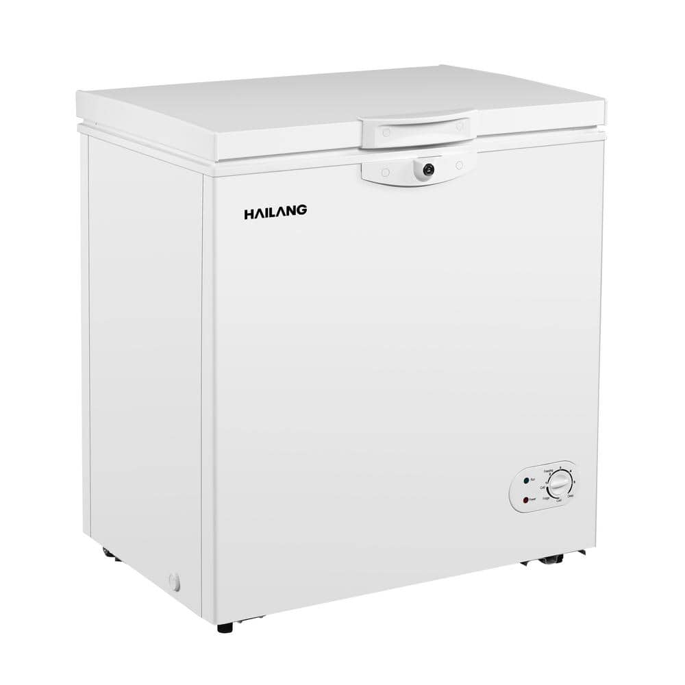 21.85 in., 5.3 cu. ft., Manual Defrost Chest Freezer in White with 1-Pieces
