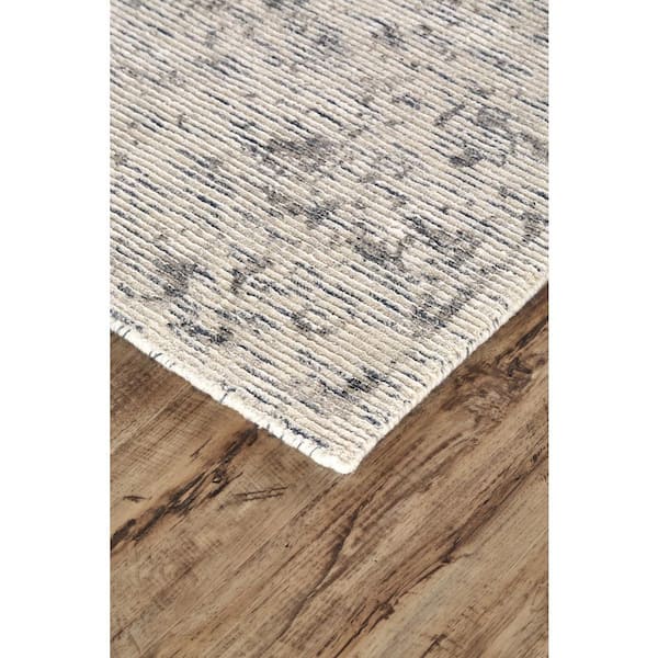 Gray and Ivory Abstract 10 ft. x 13 ft. Area Rug