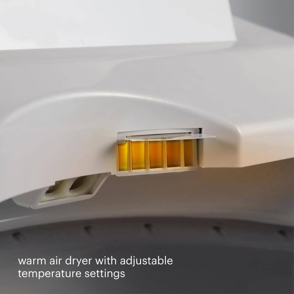 Brondell White Round Luxury Bidet Toilet Seat with Remote