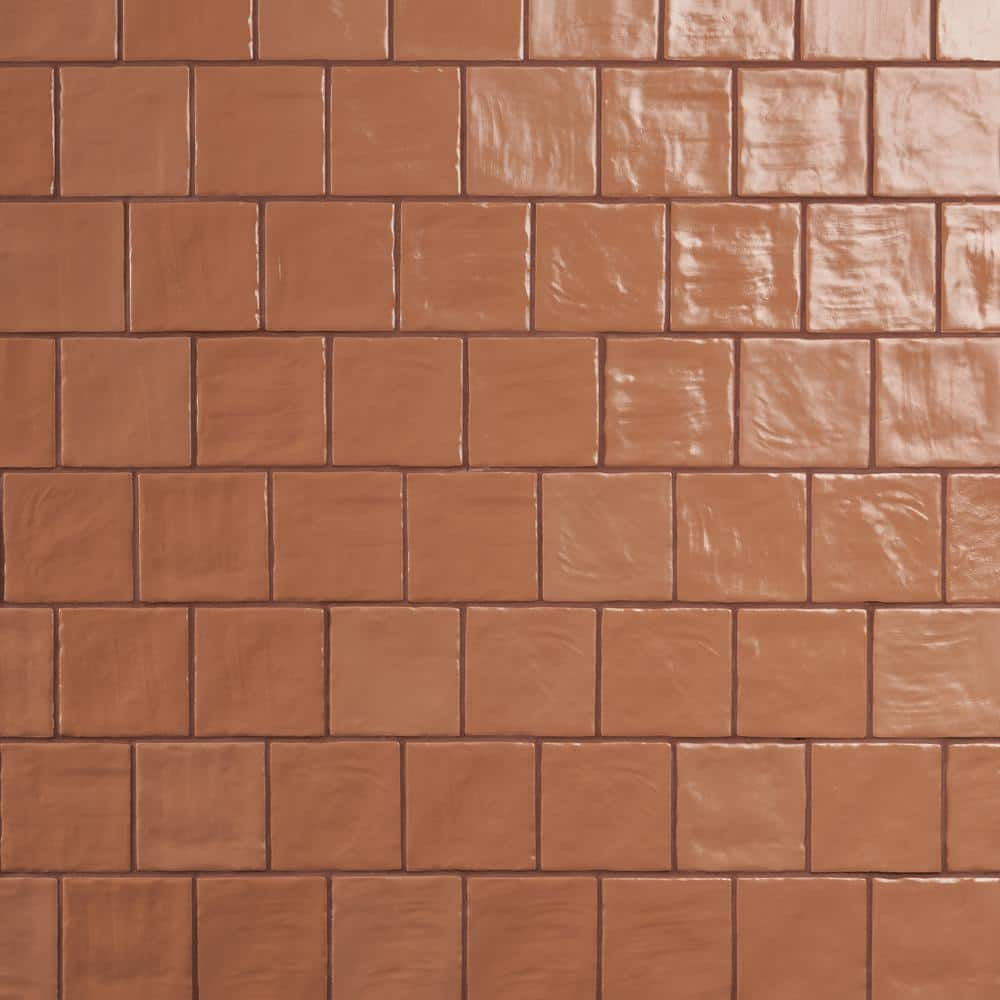 Ivy Hill Tile Amagansett Terracotta 3.93 in. x 3.93 in. Mixed Finish ...