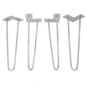 3/8 in. Dia. 16 in. Chrome Hairpin Legs (4-Pack)