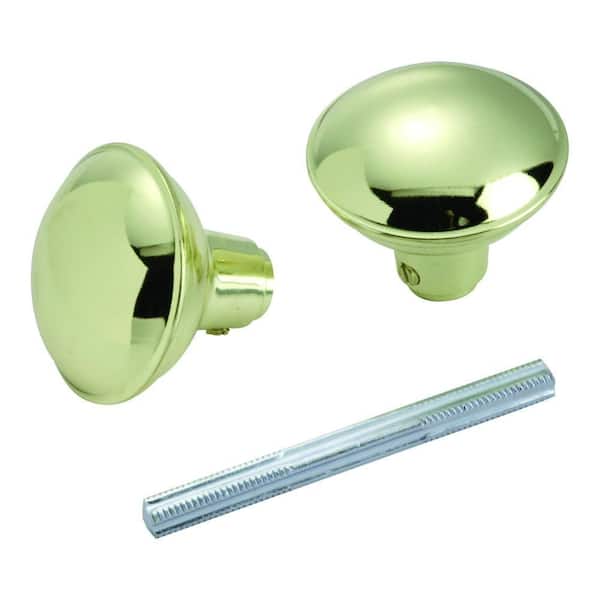 First Watch Security Polished Brass Knob Set with Spindle