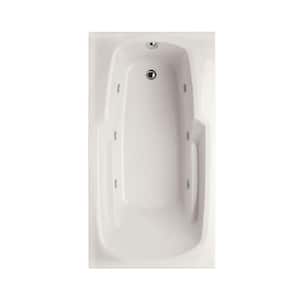 Napa 54 in. Acrylic Rectangular Drop-in Reversible Drain Whirlpool and Air Bath Tub in White