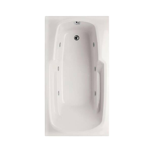 Hydro Systems Napa 66 in. Acrylic Rectangular Drop-in Reversible Drain Whirlpool and Air Bath Tub in White