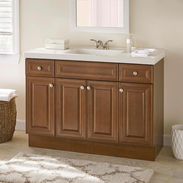 Glensford 48 in. W x 22 in. D x 34 in. H Bath Vanity Cabinet without Top in Butterscotch