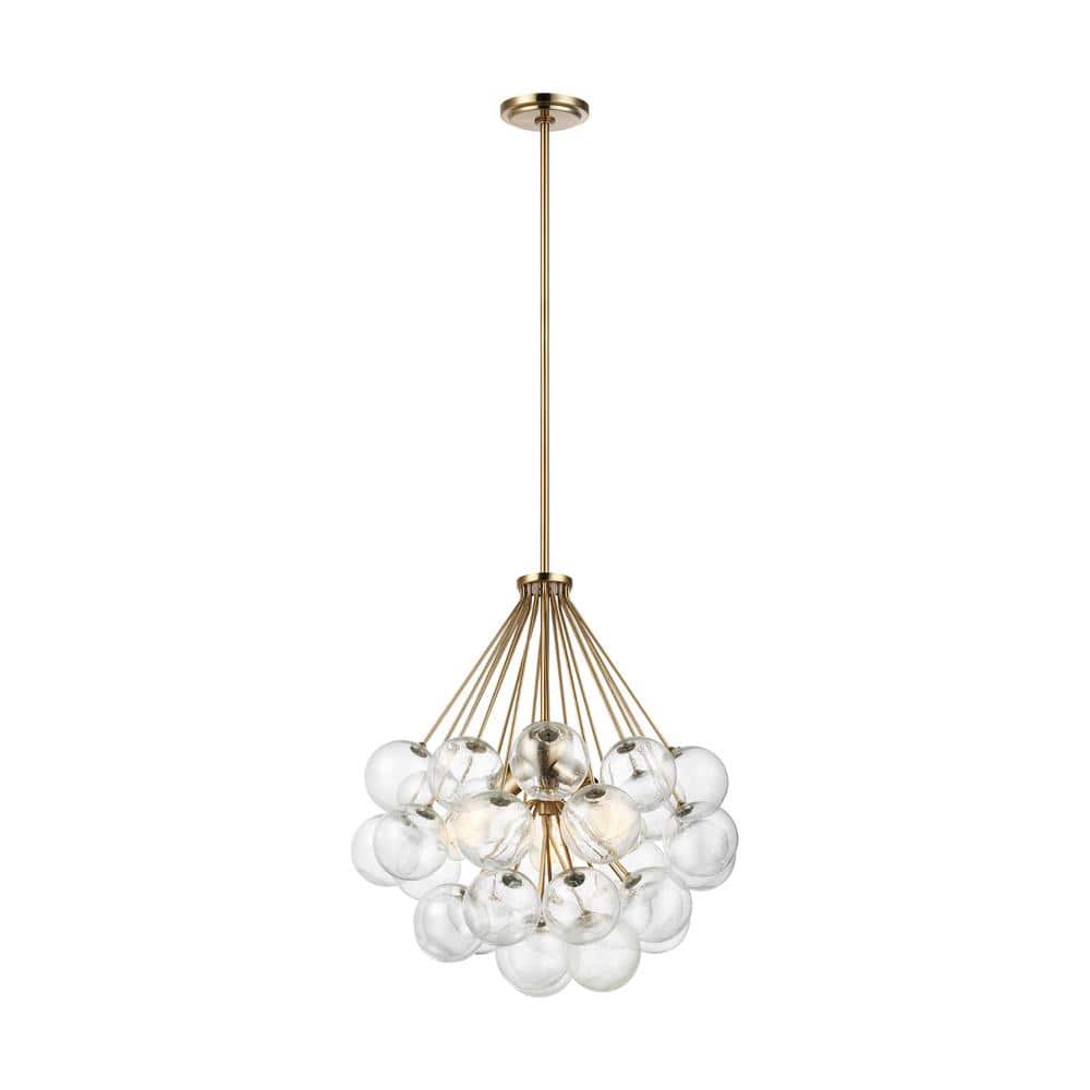 Generation Lighting Bronzeville 3-Light Satin Brass Pendant with