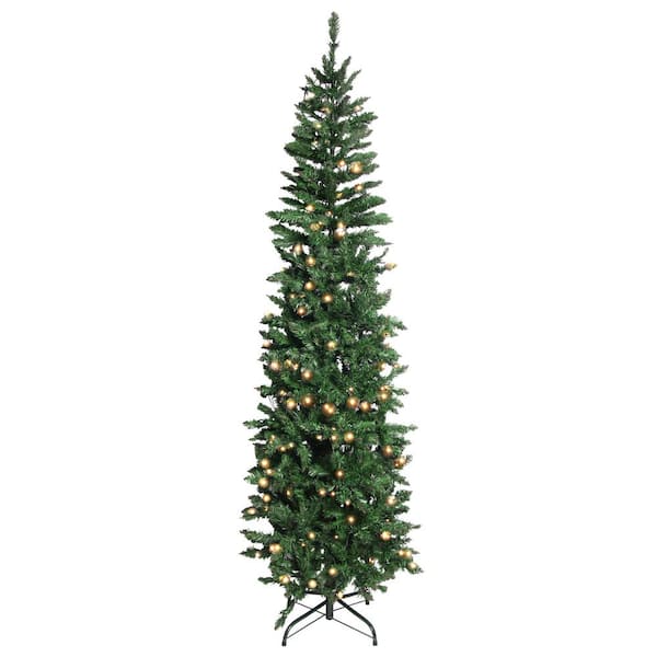 6.5 ft. Grey Flocking Tied Artificial Christmas Tree S-G59311584 - The Home  Depot