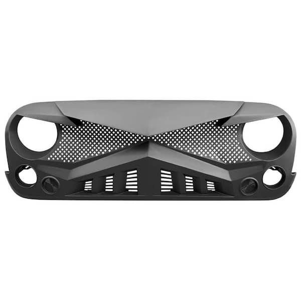 Unbranded Front Hawke Grille for 2007 to 2018 Jeep Models, Matte Black