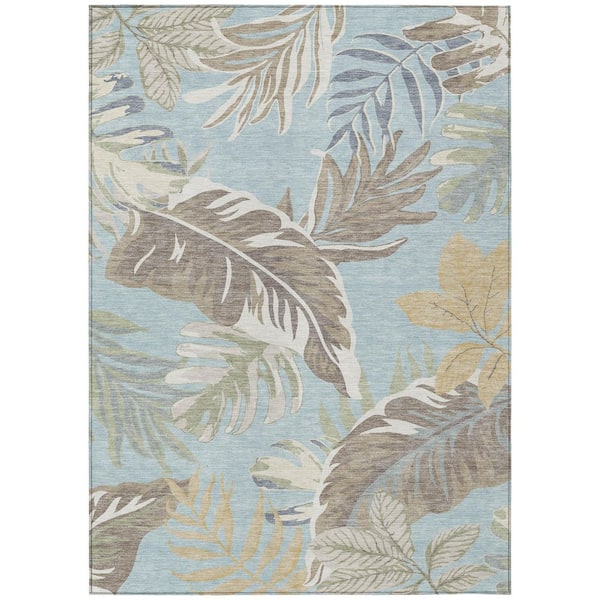 Chantille Machine Washable Indoor/Outdoor Abstract ACN3090 Sky 5 ft. x 7 ft. 6 in. Area Rug