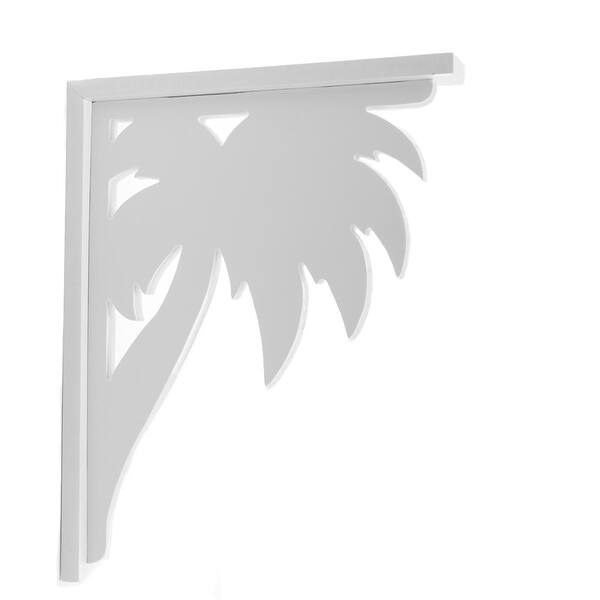 Nature Brackets Decorative 9-1/2 in. Paintable PVC Palm Shelf Bracket