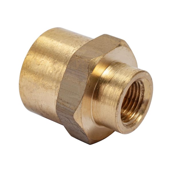 3/8 in. x 1/4 in. OD Compression Brass Reducing Coupling Fitting