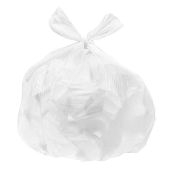 XUXRUS Small 3 Gallon White Trash Bags, 200 Count, 10 Liters Capacity, Ideal for Bathroom, Kitchen, Office, Bedroom - Transparent Design for Easy