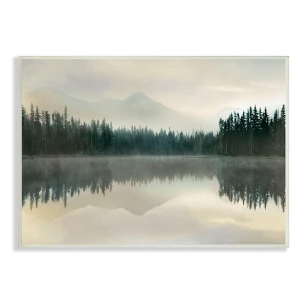 Stupell Industries Foggy Lake Forest Landscape Nature Reflection By Danita Delimont Unframed Print Nature Wall Art 10 in. x 15 in.