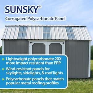 25.40 in x 6 ft. 2.67 LP Corrugated Polycarbonate Roof Panel in Clear