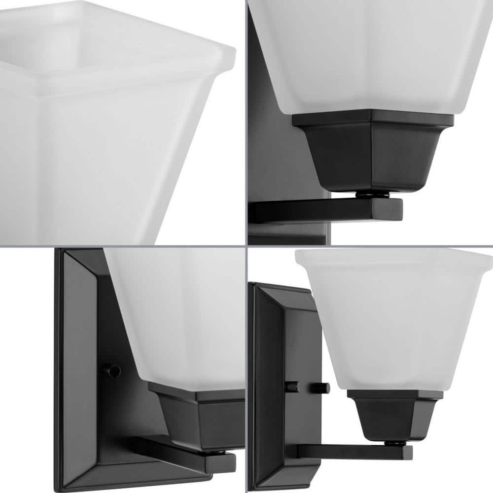 Clifton Heights Craftsman-Inspired Matte Black Vanity Light