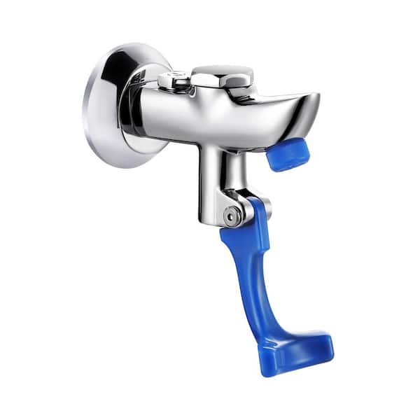 WOWOW Wall Mounted Pot Filler Push Back Glass Filler Faucet for Bar, Diner, Cafe in Polished Chrome