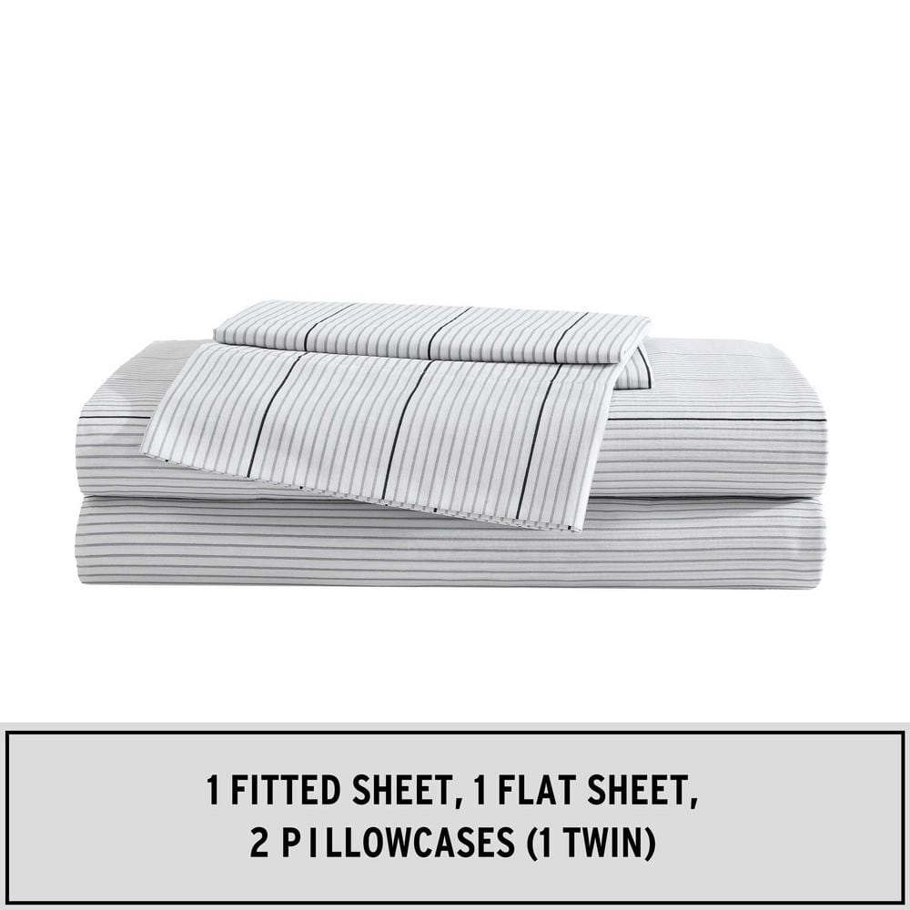 Gray Twin Microfiber Reversible Bedspread Set