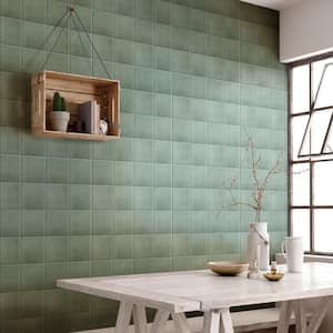 Matter Green 6 in. x 6 in. Porcelain Floor and Wall Tile (6.5 sq. ft./Case)