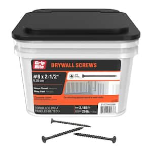 #8 x 2-1/2 in. #2 Phillips Bugle Head Coarse Thread Drywall Screws 25 lb. bucket