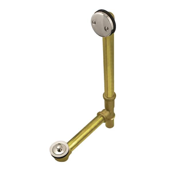 Kingston Brass Made To Match 20-Gauge Lift and Turn Tub Waste and Overflow in Polished Nickel