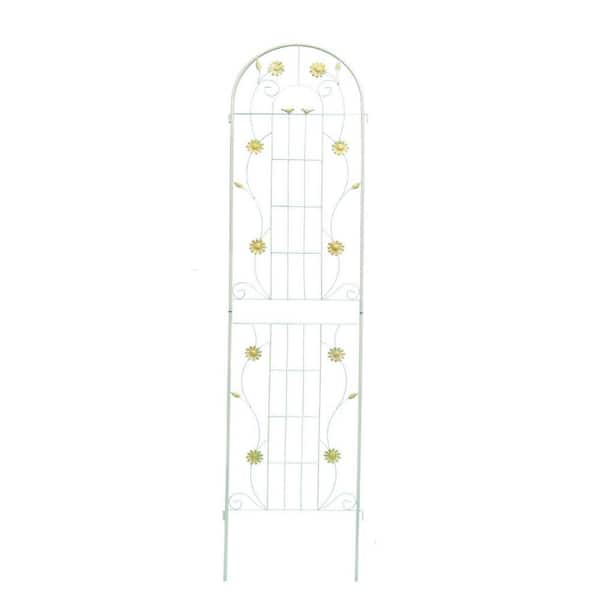 Tunearary 86 .7 in. x 19.7 in. Metal Garden Trellis, Rustproof Trellis for Climbing Plants Outdoor Flower Support White (4-Pack)