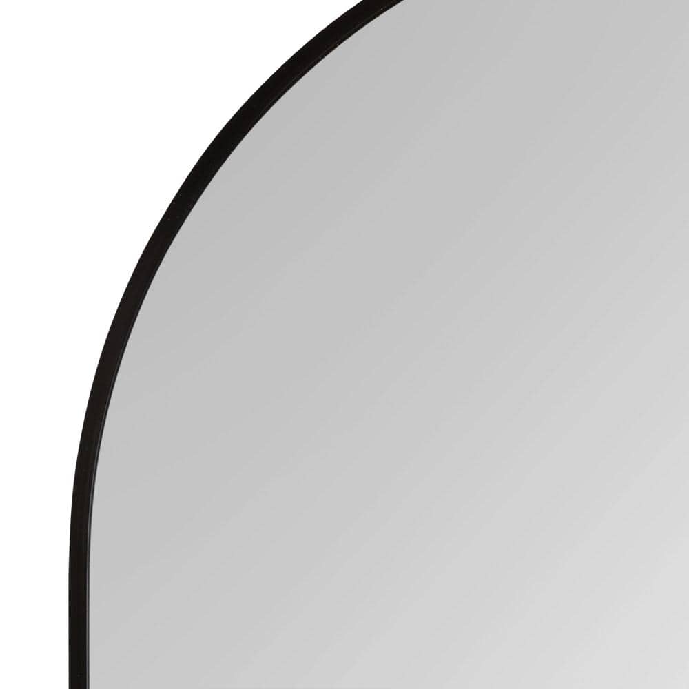 Zayda Black Aluminum Arched Full-Length Mirror