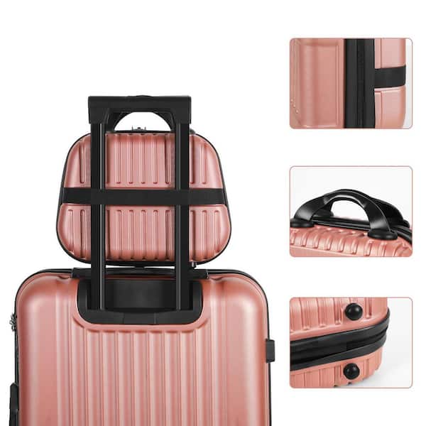 HIKOLAYAE 5-Piece Set of Lightweight Rolling Hardside and