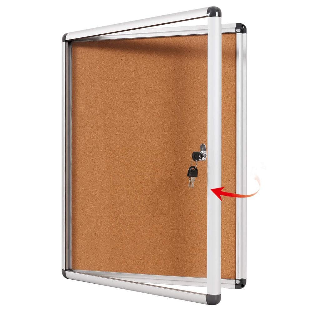 26 in. x 20 in. Outdoor/Indoor Bulletin Board with Tamper-Proof Acrylic Doo