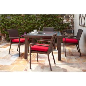 Beverly 45 in. Wicker Rectangular Outdoor Patio Dining Table