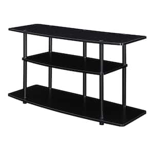 Designs2Go 42 in. Black / Black Wide TV Stand Fits up to 43 in. TV with 3-Tiers