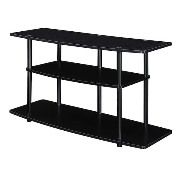 Convenience Concepts Designs2Go 42 in. Black / Black Wide TV Stand Fits up to 46 in. TV with 3-Tiers