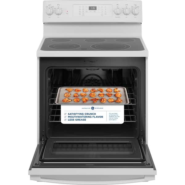 GE 30 in. 5.3 cu. ft. Freestanding Electric Range in Stainless Steel with  Convection, Air Fry Cooking JB735SPSS - The Home Depot