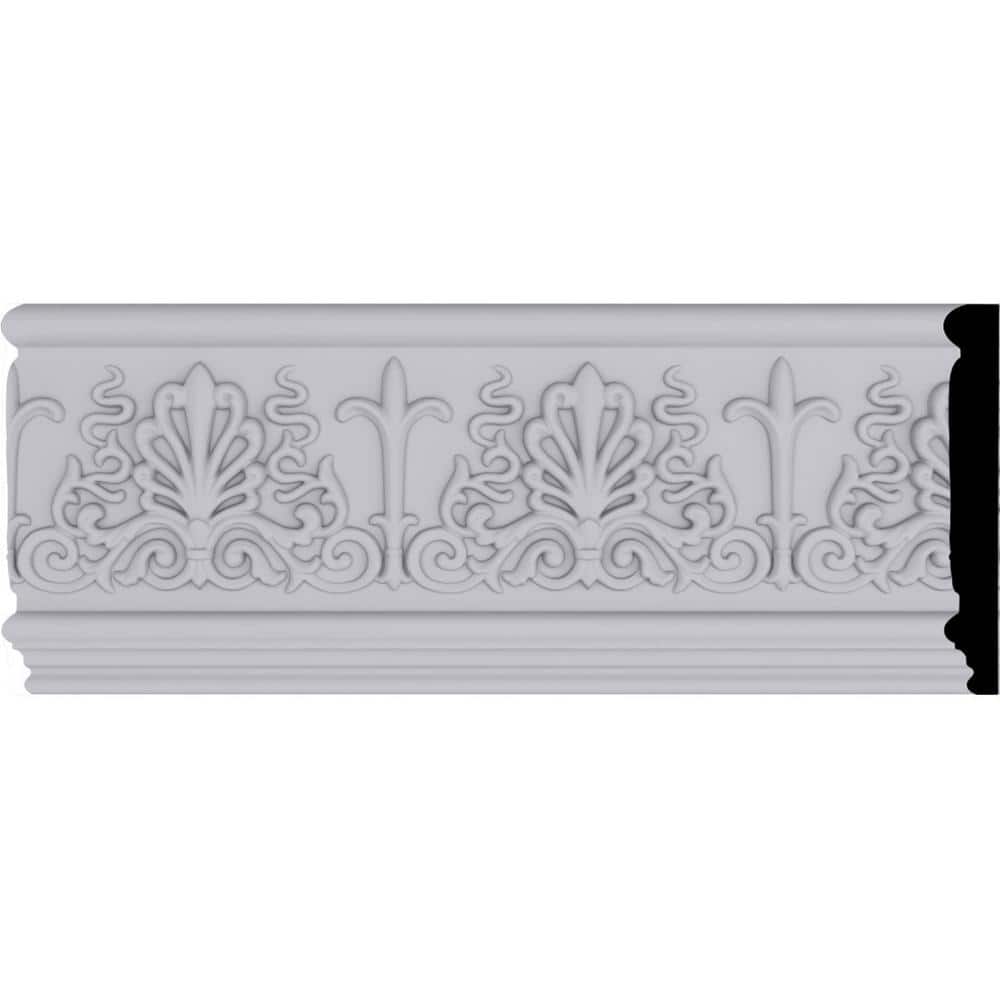 Primed White Geometric Crown Moulding Panel Sample