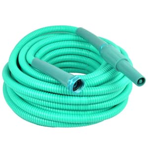 Bernini 75' Expanding Metal Garden Hose with 2-in-1 Nozzle ,Grey