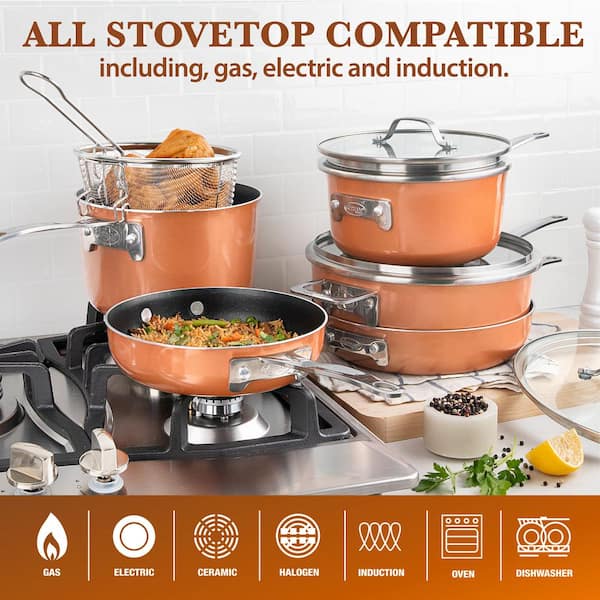Gotham Steel Stackmaster 5 Piece Cookware Set | Nonstick Ceramic Coating, Stackable Pots And Pans, Dishwasher Safe - View #11