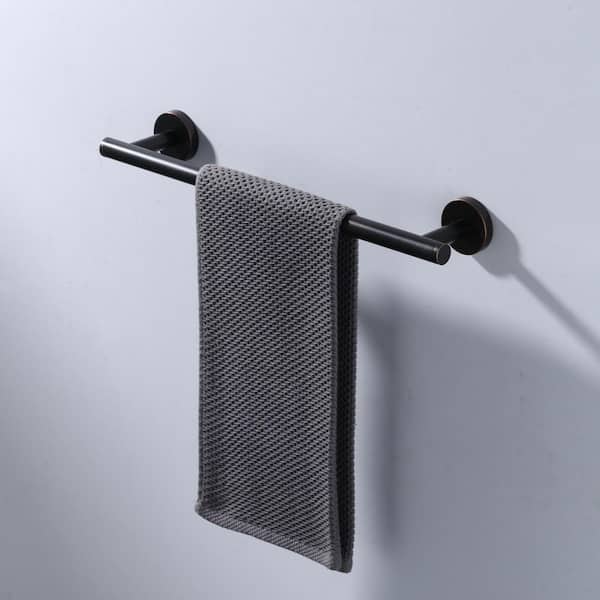 SUS 304 Stainless Steel 16 in. Wall Mounted Towel Bar Bath Hardware Accessory Single Towel Rod in Oil Rubbed Bronze