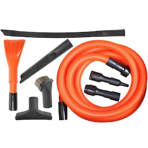 Cen-Tec Stainless Steel Hose Reel with 50 ft. Orange Hose and Attachment Kit  for Wet/Dry Shop Vacuums 95985 - The Home Depot