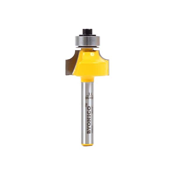 Yonico Round Over Edge Forming 3/16 in. Radius 1/4 in. Shank Carbide Tipped Router Bit