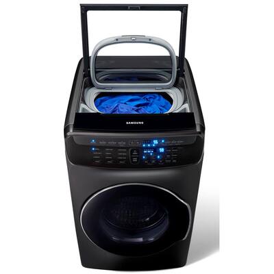 5.5 Total cu. ft. High-Efficiency FlexWash Washer in Black Stainless