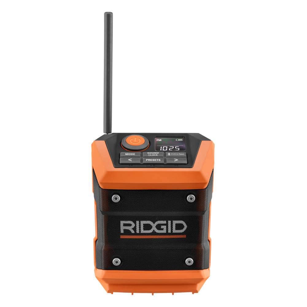 RIDGID 18V Cordless Mini Bluetooth Radio with Radio App (Tool Only) R84086B  - The Home Depot