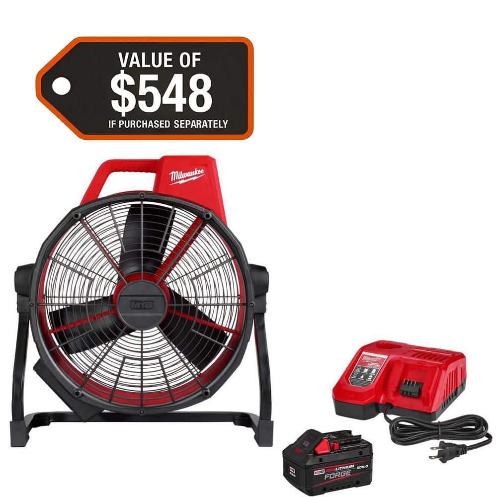 M18 Brushless Cordless Hybrid 18 in. Variable Speed Fan with (1) FORGE 8.0Ah Starter Kit price history on PriceWatchPro