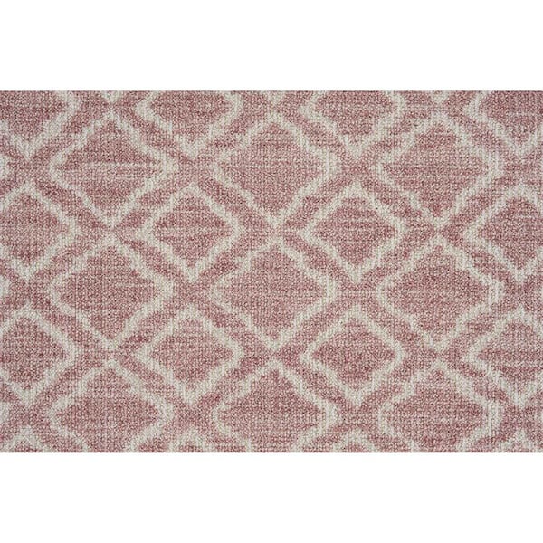 NEW Pink Blush Geometric Outdoor Patio BBQ Garden Washable Easy Clean Area  Rug